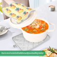 thumbnail image 3 of Yayeee Pot Holders Kitchen Heat Resistant with Pockets 7"x9.8" Cotton Oven Cooking Hot Pads, Pineapple Love, 3 of 7