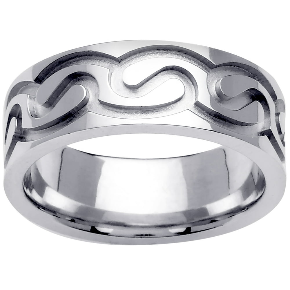 Wedding Rings Depot Platinum Double Spiral Celtic