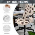 thumbnail image 3 of SCRAWLGOD Dachshund Paws Heart 3 PCS Non-Slip Computer Chair Cover with Armrest Protector Stretch Soft Desk Chair Seat Slipcover Scratch Resistant Swivel Chair Covers, S, 3 of 7
