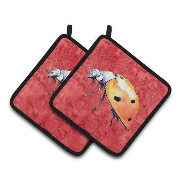 Carolines Treasures 8868PTHD Dame Bug sur une Paire de Porte-Pot Rouge