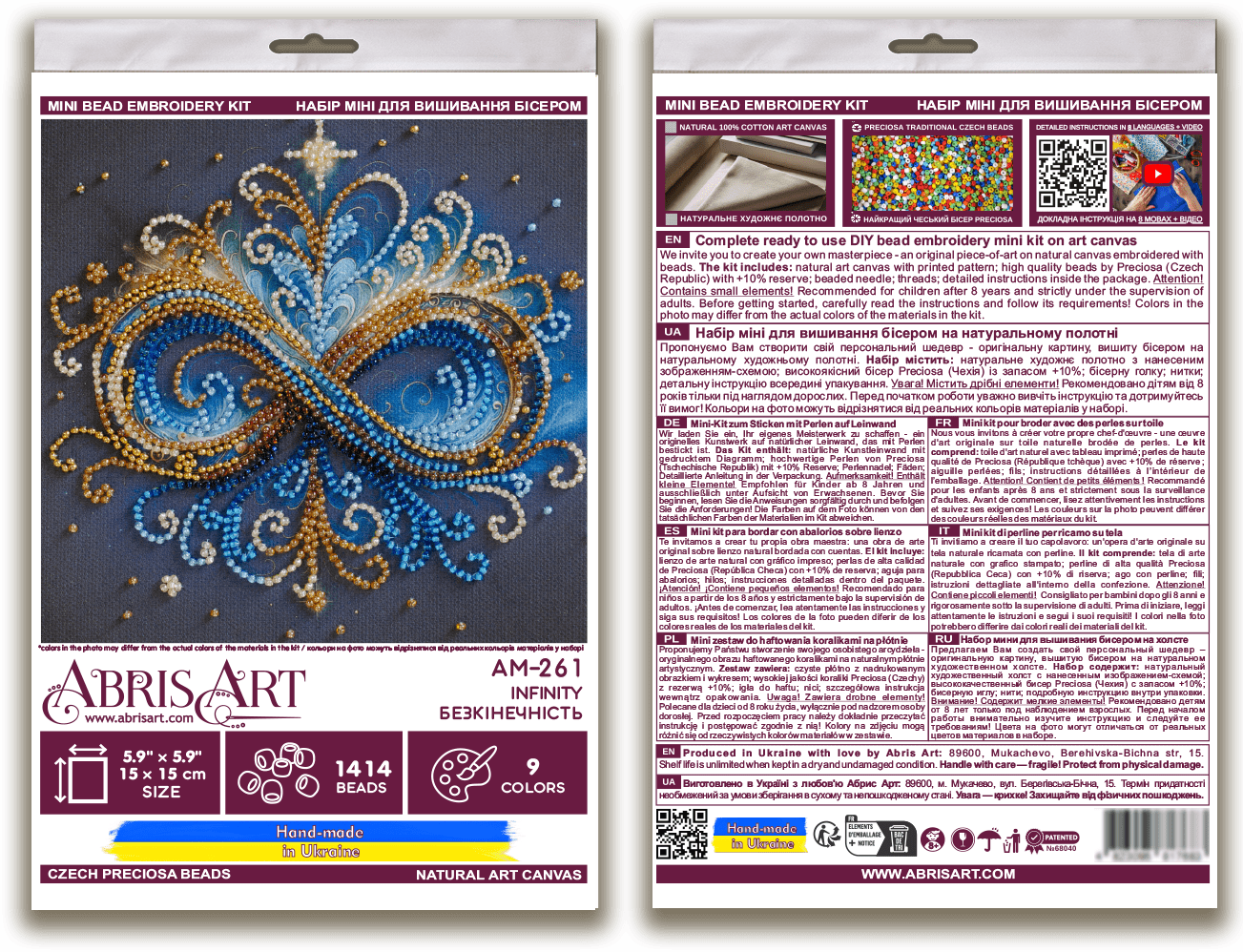 Mini Bead embroidery kit - Infinity AM-261