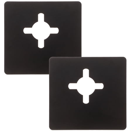 BESTOYARD 2Pcs Black Stainless Steel Door Hole Filler Plates for Reinforcing Loose Locks and Damaged Doors