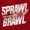 Red, variant on Sprawl and Brawl Muay Thai Fight Womens Slim Fit Graphic Tee Brisco Brands X