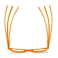 thumbnail image 4 of 5 Pairs of Women Square Reading Glasses 2.00 Men Oversized Clear Orange Fashion Classic Spring Hinges Readers +2.00 Strength HD, 4 of 5