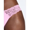 thumbnail image 6 of Joyspun Women's Microfiber and Lace Thong Panties, 3-Pack, Sizes XS-3XL, 6 of 7