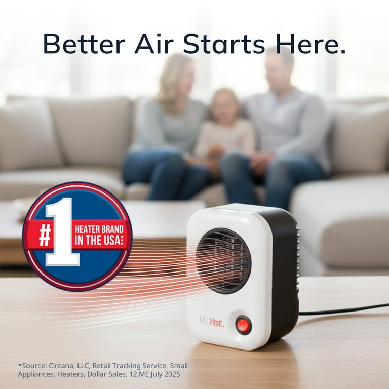 Lasko MyHeat Low Profile Indoor Personal Space Heater, 6