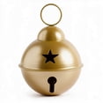thumbnail image 2 of Metal Home Decoration, Gold Metal Christmas Jingle Bells 8 Inch Large Sleigh Bells Decoration For Tree Door Wreath Holiday Ornament Indoor, 2 of 8