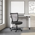 thumbnail image 2 of Scranton & Co Task Chair with Breathable Mesh Back in Padded Black Fabric, 2 of 11