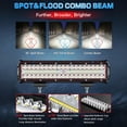 thumbnail image 6 of 12 inch LED Light Bar Kit with 5 Pin Rocker Switch Wiring Harness Triple Row Flood Spot Combo Off Road Driving Fog Lights LED Bar Work Lights for Trucks UTV ATV Tractor Golf Cart Boat, 6 of 9