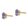 thumbnail image 2 of Primal Gold 14 Karat Yellow Gold Tanzanite Post Earrings, 2 of 2