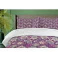 thumbnail image 4 of Ambesonne Floral Duvet Cover Sets, Flowers and Mandala Art, 2-Queen, Mauve Green, 4 of 7