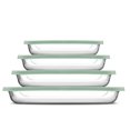 thumbnail image 4 of Borosilicate Glass Oven Dishes with Lids - Sage Green, 4 of 13