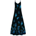thumbnail image 4 of Robe Maxi Sans Manches Décontractée pour Femmes Été V Cou Robe Spaghetti Longue Robe de Soleil en Vrac, 4 of 4