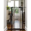 Regalo Easy Step Extra Tall Walk Thru Baby Gate, Bonus Kit, Includes 4-Inch Extension Kit, 4 Pack of Pressure Mount Kit and 4 Pack of Wall Cups and Mounting Kit, Black