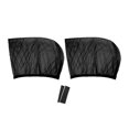 thumbnail image 1 of M Buder Parasol para Ventana Lateral Trasera de Coche Protección UV y Calor, Malla Transpirable Anti Mosquitos, Ajuste Universal para Sedanes y SUVs, 52x61 cm / 20.5x24 pulgadas, 2 Piezas, 1 of 1