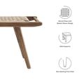 thumbnail image 6 of Modway Saoirse 17.5" Woven Rope & Wood Bench in Walnut and Natural, 6 of 8