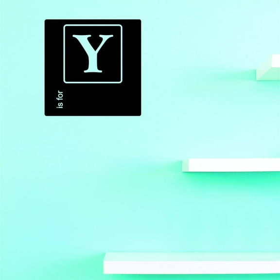 Custom Decals Y Is For Alphabet Letter Wall Art Size: 18 X 18 Inches Color: Multi