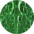 thumbnail image 1 of Ahgly Company Tapis d'Intérieur Lavables en Machine, Ronds, Transitionnels, Vert Émeraude Profond, Ronds de 4 Pi, 1 of 7