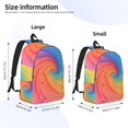 thumbnail image 2 of Casual Canvas Backpack Without Interlayer Large Capacity Stick Bag Design For Outdoor Shopping Office Outdoor Sports Rosybrown Tie-Dye Background Vibrant Colors And Swirling (2) Small, 2 of 7