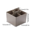 thumbnail image 3 of JHyouerji Plastic Desk Storage Caddy,Built In Carry Handle Brown Multi Compartment Organizer 9x6x6 Inch for Office Stationery Cosmetic Classroom, 3 of 8