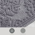 thumbnail image 2 of Jean Pierre Ricardo Cotton Fringe 17 x 31 in. Bath Rug, Dark Grey, 2 of 9