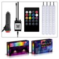 thumbnail image 2 of Car Interior LED Light Strips 4-Pack USB Charger Multi-Color With Active Sound Function Wireless Remote Control, 2 of 5