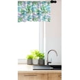 thumbnail image 3 of Ambesonne Leaves Valance Pack of 2, Ornate Nature Illustration, 54"X12", Green Blue White, 3 of 3
