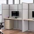 thumbnail image 2 of Easy Office Cubicle Desk with Drawers in Natural Elm - Engineered Wood, 2 of 8