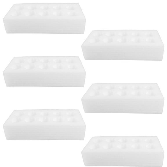 BESTONZON 6 Sets Shockproof Egg Protective Holder White EPE Foam for Safe Transportation