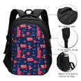 Tebeau The Statue Of Liberty Print Travel Laptop Backpack Waterproof