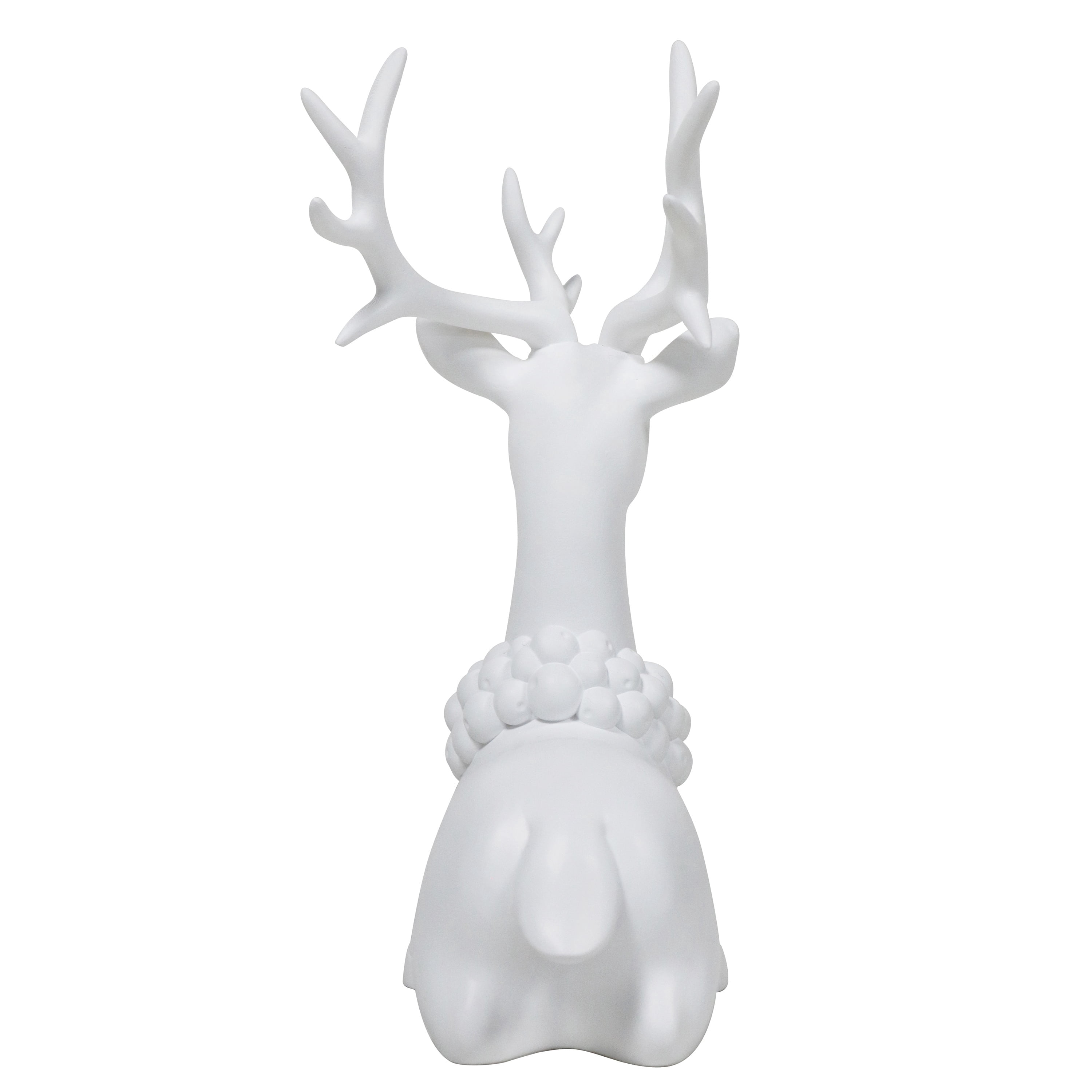 Blow Mold Sitting Deer Christmas Decoration, White, 11", by Holiday Time