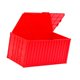 thumbnail image 4 of Contenedor de carga en miniatura simulado con tapa abatible, caja de almacenamiento para regalos, fiestas y hogar. Rojo, 4 of 9