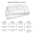 thumbnail image 5 of Pyxie Home Shabby Chic 3-Piece Blush Pink Bow Embroidery Sheet Sets, Twin - Embroidered, 5 of 10