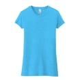 thumbnail image 3 of District Adult Female Women Electric Heather T-Shirt Turquoise Frst 2X-Large, 3 of 4