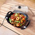 thumbnail image 3 of HLONK 12 in Rectangular Electric Skillet with Glass Lid Non-Stick  Temperature Control, 3 of 7