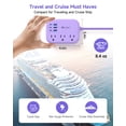 thumbnail image 4 of Power Strip Beeiker 9 en 1 con 3 enchufes y 6 puertos USB, color morado, 4 of 8