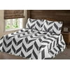 GorgeousHome (CHEVRON) 2 Piece Twin Grey Silver Zig-Zag Design Pattern Reversible Quilt Bedspread Bed Coverlets Cover Set with Pillow Cases, You will.., By Gorgeous Home LINEN