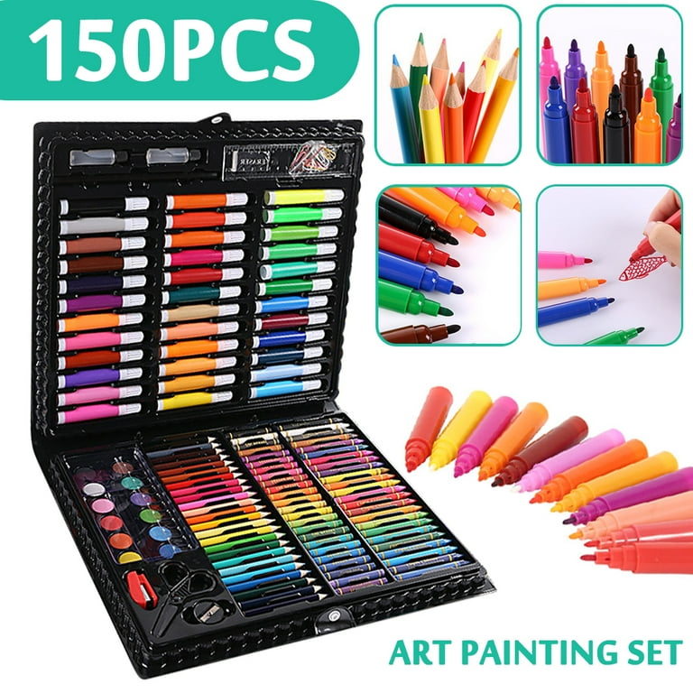 150pcs Watercolor Art Markers Set Drawing Brush Pen Kit