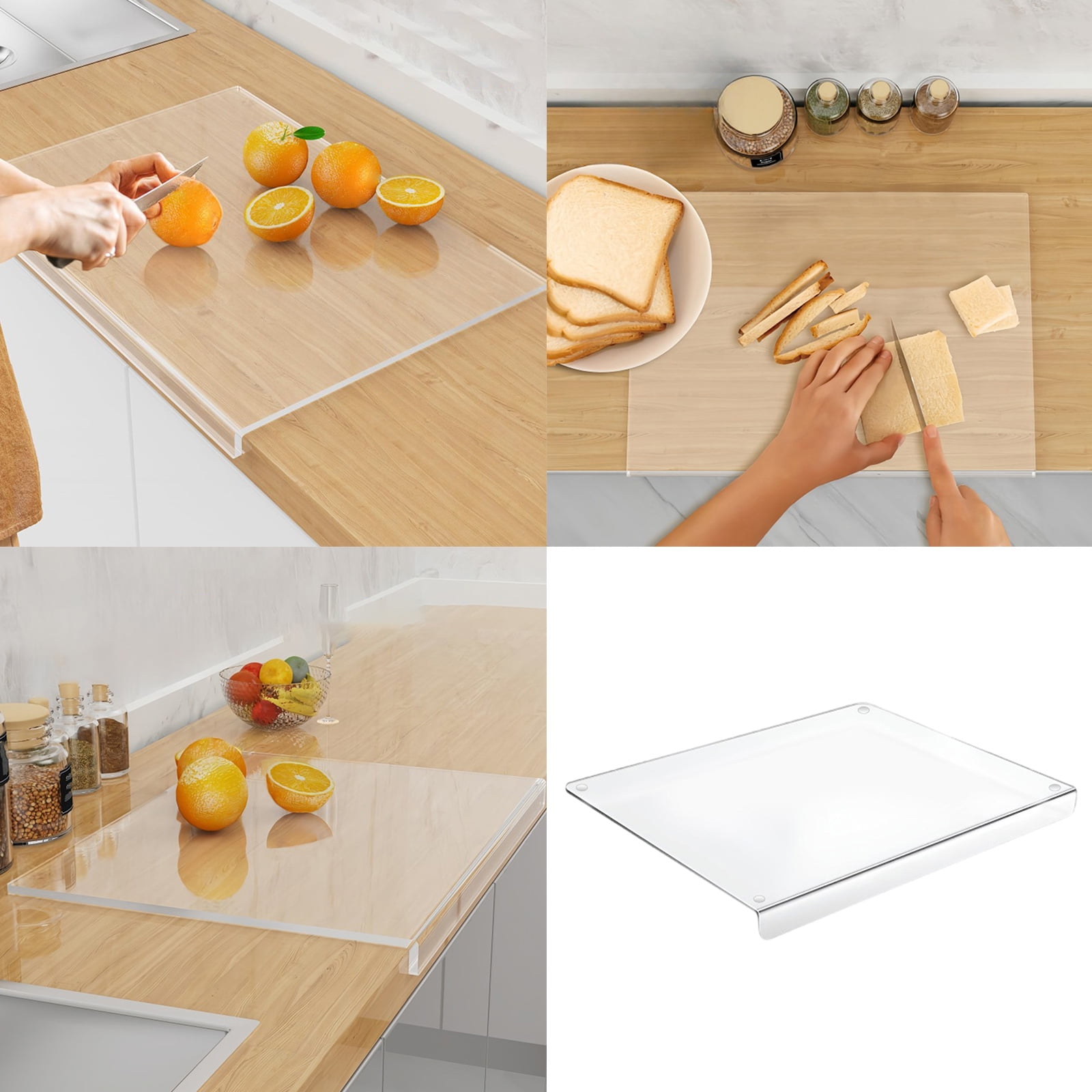 Slip Resistant Acrylic Cutting Mat Kitchen Chopping Board for Cutting Vegetables Fruit Meal Preparation Supplies
