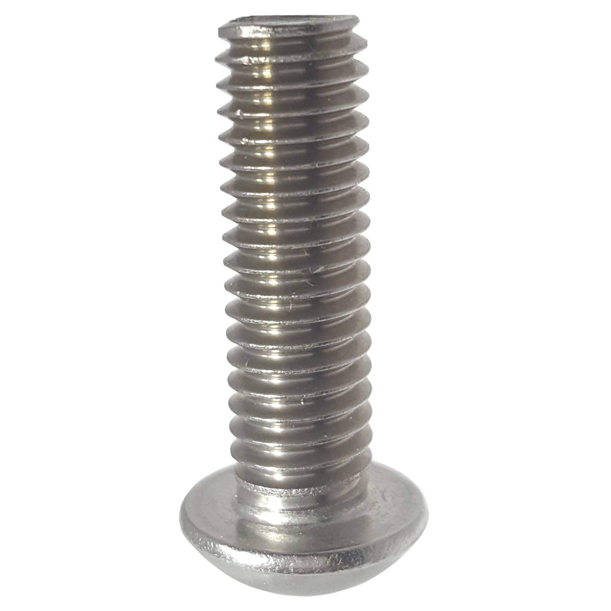 Fastenere Button Head Socket Cap Screws - M3-0.50 x 20MM (1000-pack) Stainless Steel 18-8, Full Thread, Plain Finish, Flat Point, ISO 7380 Metric Screw Set, Easy to Install w/ Allen Hex Socket Drive