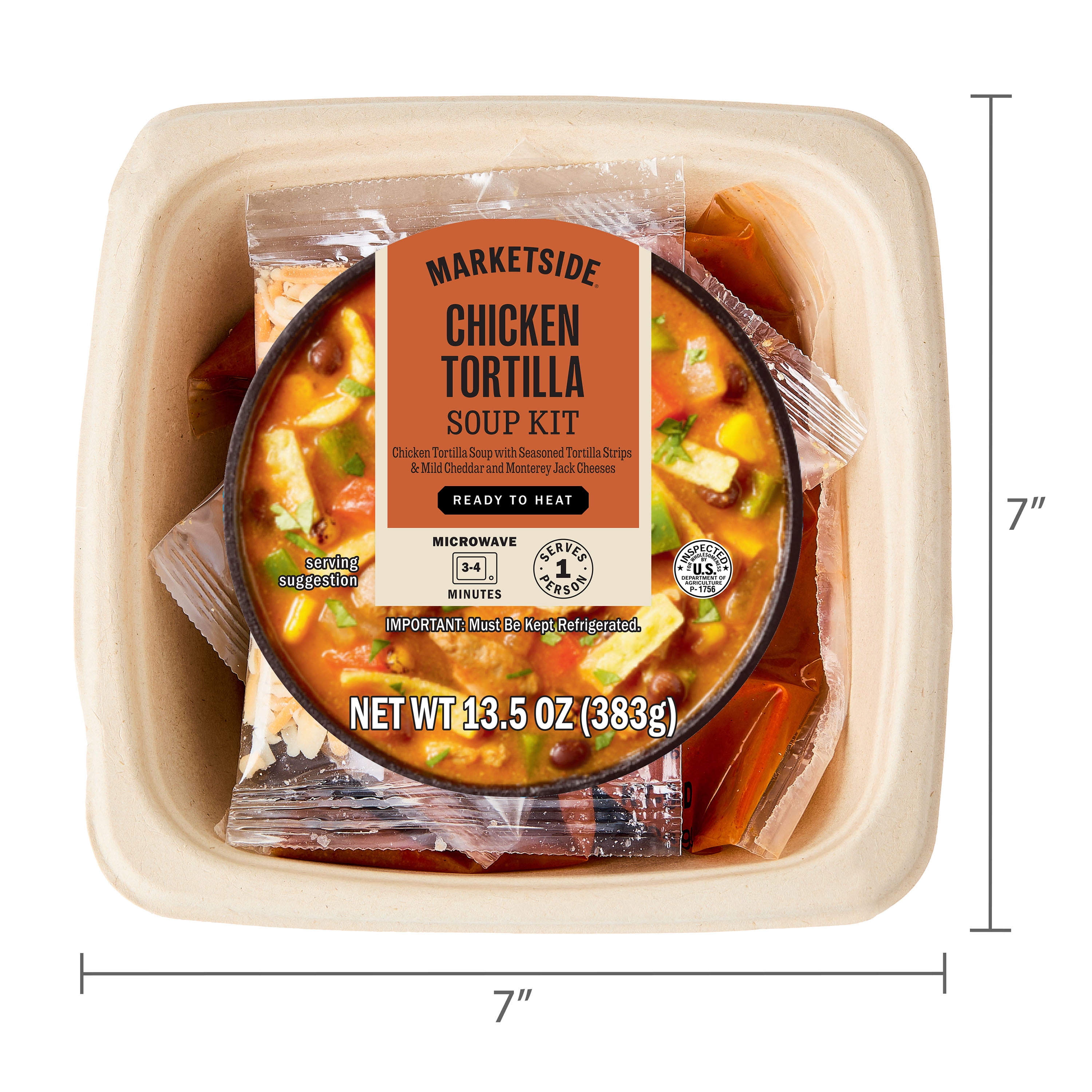 Marketside Ready to Heat Chicken Tortilla Soup Kit, 13.5 oz