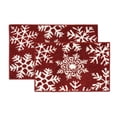 thumbnail image 1 of Alfombrillas de baño LANE LINEN Christmas de 2 piezas con diseño de copos de nieve, 1 of 7