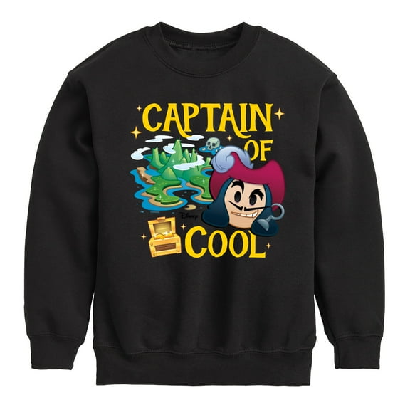 Disney Emoji - Captain Of Cool - Toddler And Youth Crewneck Fleece Sweatshirt
