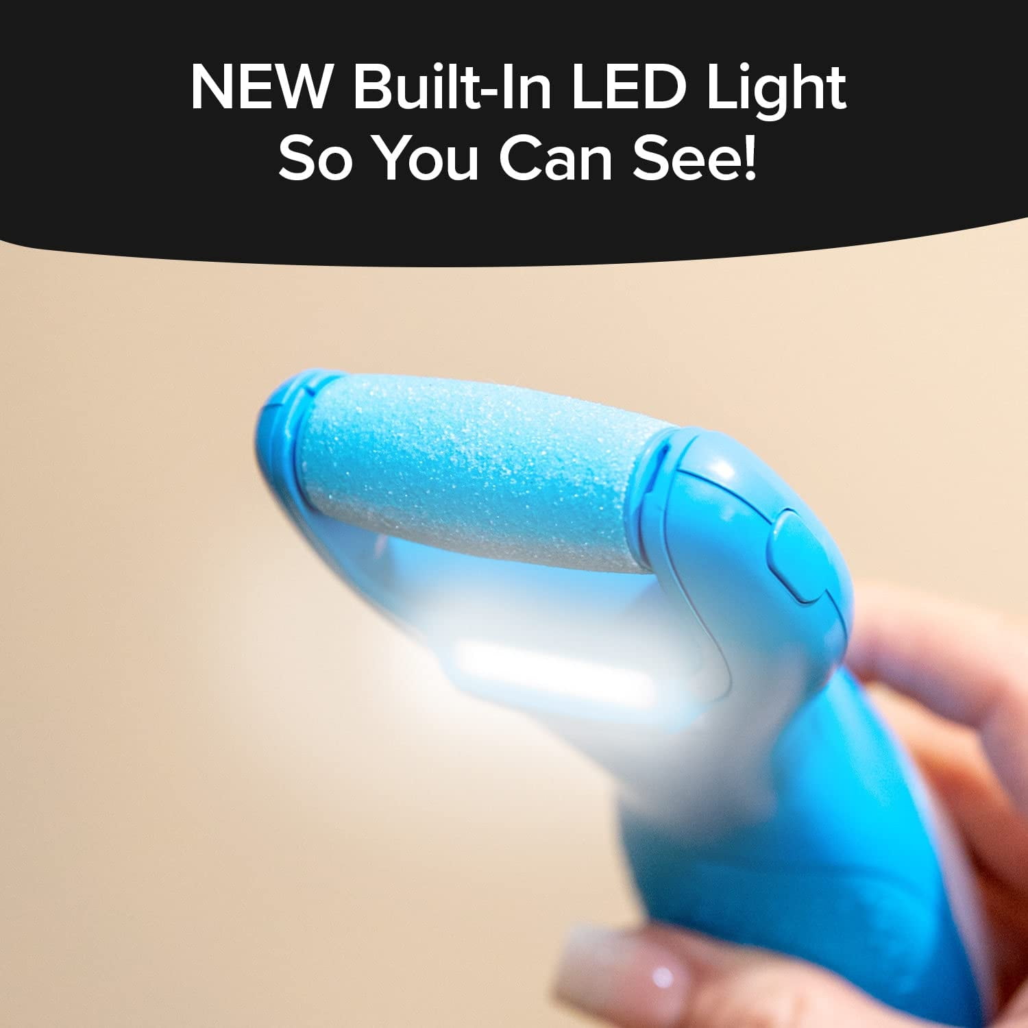 PedEgg Power Cordless Motorized Callus Remover w/ Bright LED Light As Seen On TV, Quickly Removes Calluses