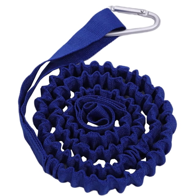 Kayak Paddle Tether Leash Fishing Strap Rope with Metal Buckle Clip Bungee Strap blue