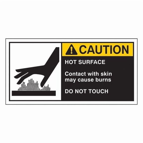 Brady Warning Label,2-1/2inHx5inW,HP Poly.,PK5, 96171 96171