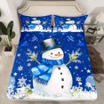 thumbnail image 2 of Homewish Christmas Snowman 4-Piece Full Size Sheets for Children Female Teens,Happy New Year Bed Sheets,Xmas Festival Lightweight Sheet Sets,Breathable Home Decor, 2 of 7