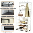 thumbnail image 2 of HioHa Coat and Shoe Rack with 4-tier Shelves and 8 Hooks, Black, 2 of 7