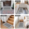 thumbnail image 6 of Grey Geometric Door Mat&nbsp;Indoor Outdoor Entrance, Non Slip Rug for Kitchen Bathroom Entryway Rug, Bohemia Tribal Farm Tribal Patterned Washable Doormat Floor Mat 20x31.5 Inch, 6 of 8