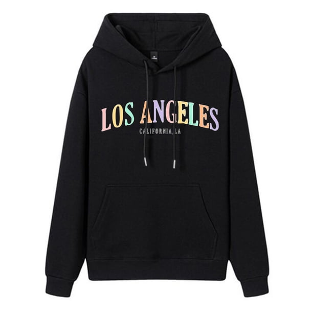 Sudadera con capucha Gibobby con Estampado de letras para Mujer negro S
